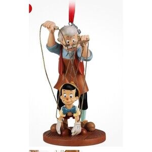 DISNEY Store SKETCHBOOK Ornament – PINOCCHIO & GEPPETTO “You Gotta Pull Strings”